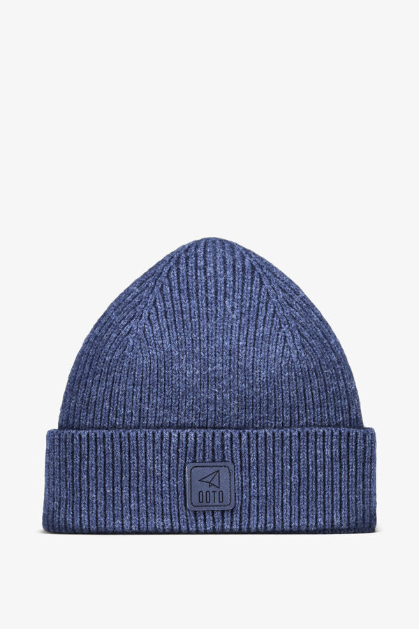 OOTO Gorro punto liso beanie Blue