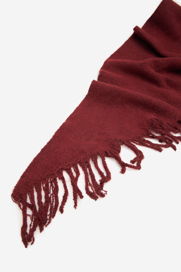 Cortefiel Poncho flecos Garnet