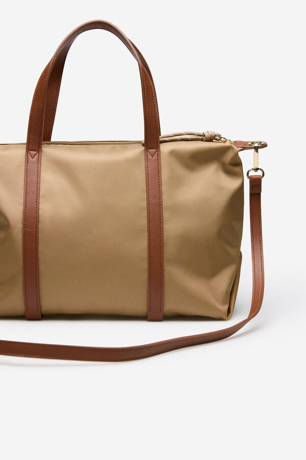 Cortefiel Bolso shopper nylon Brown