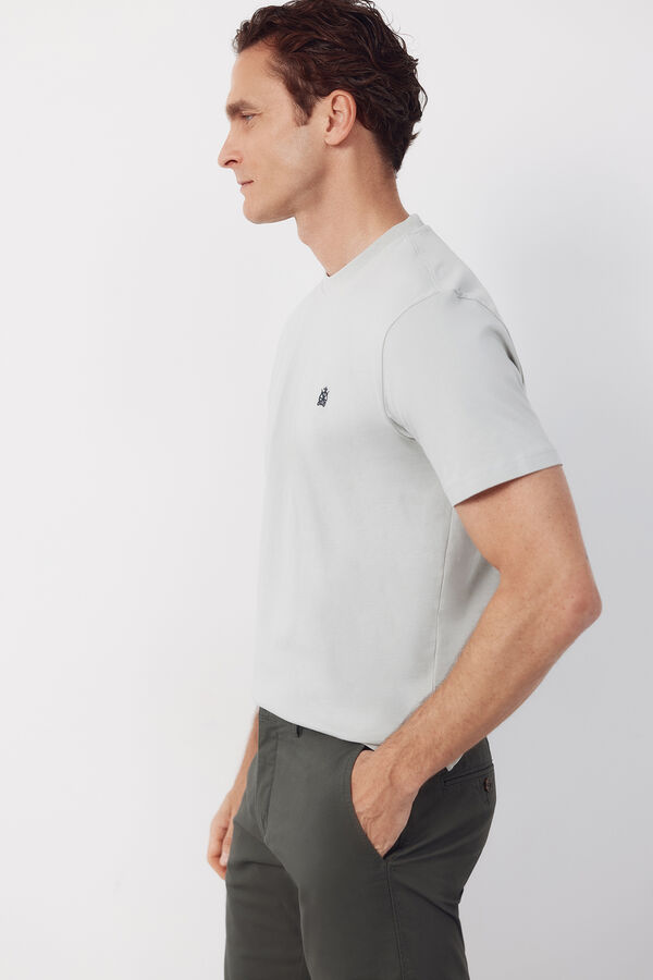 Cortefiel T-shirt b&aacute;sica Cinzento