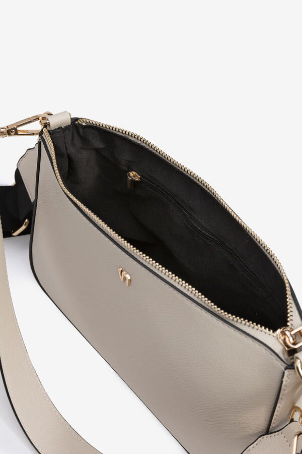 Vilanova Bolso Bandolera con Efecto Piel Marfil