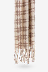 Vilanova Manta bufanda a cuadros Beige