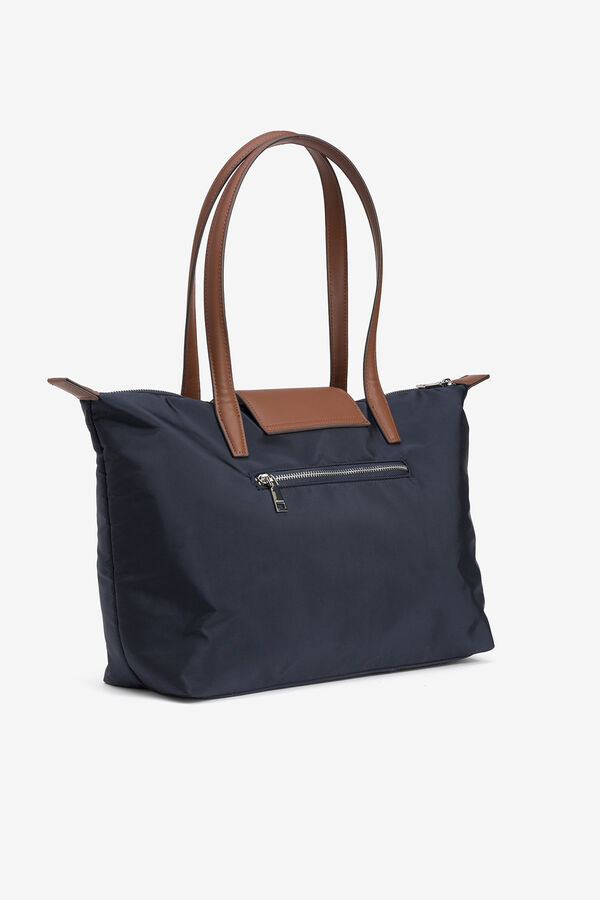 Vilanova Combined Nylon Shopper Bag Navy