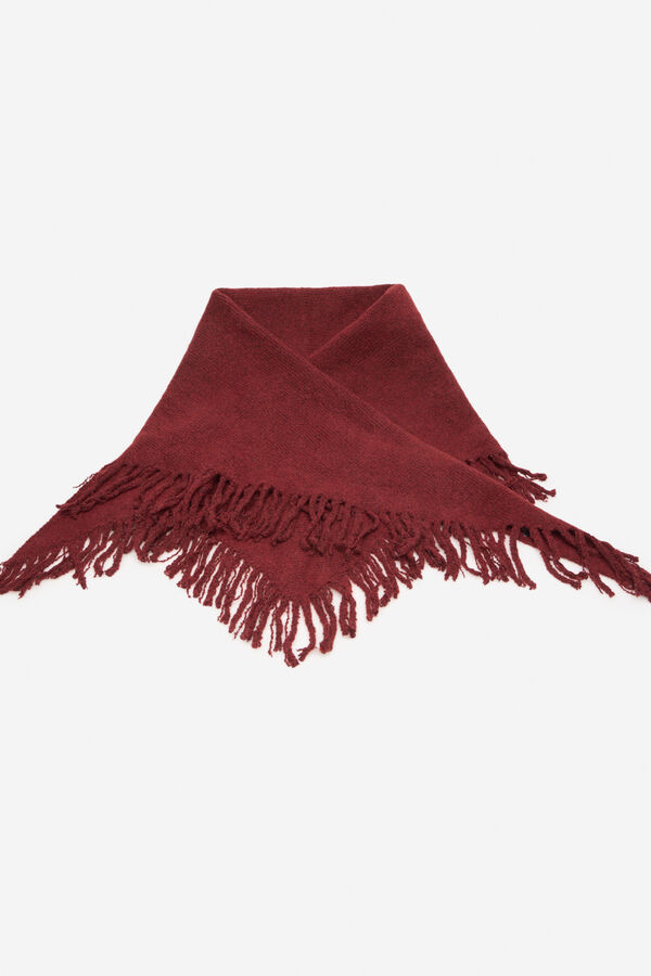 Cortefiel Poncho flecos Garnet