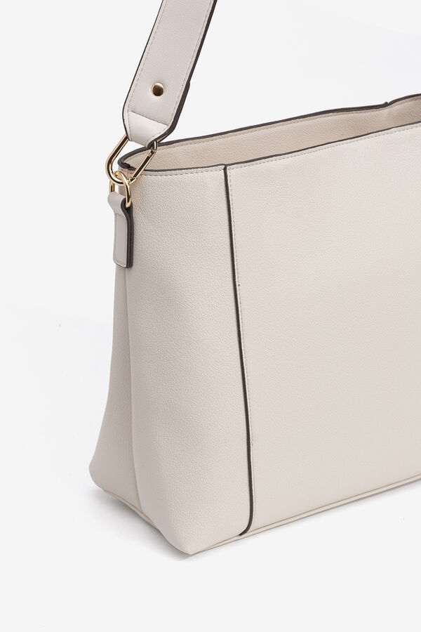 Vilanova Bolso de Hombro Efecto Piel Ecru