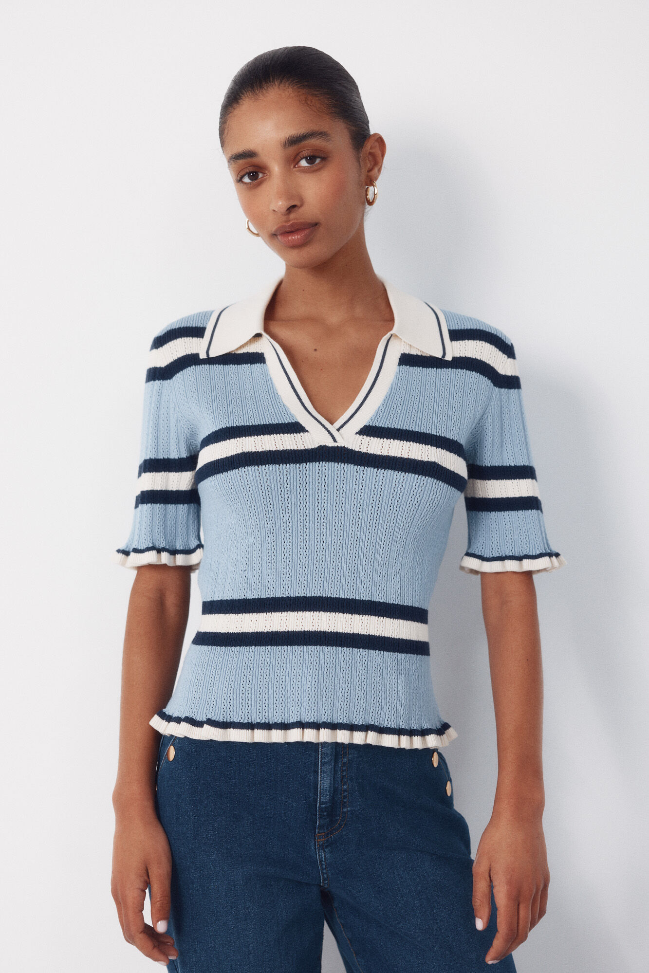 Cortefiel Camisola polo &agrave;s riscas