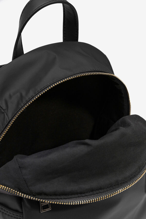Vilanova Mochila de Nylon con Bolsillo Negro