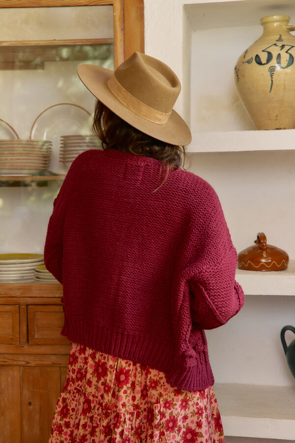 Jaase Cárdigan de punto Vino