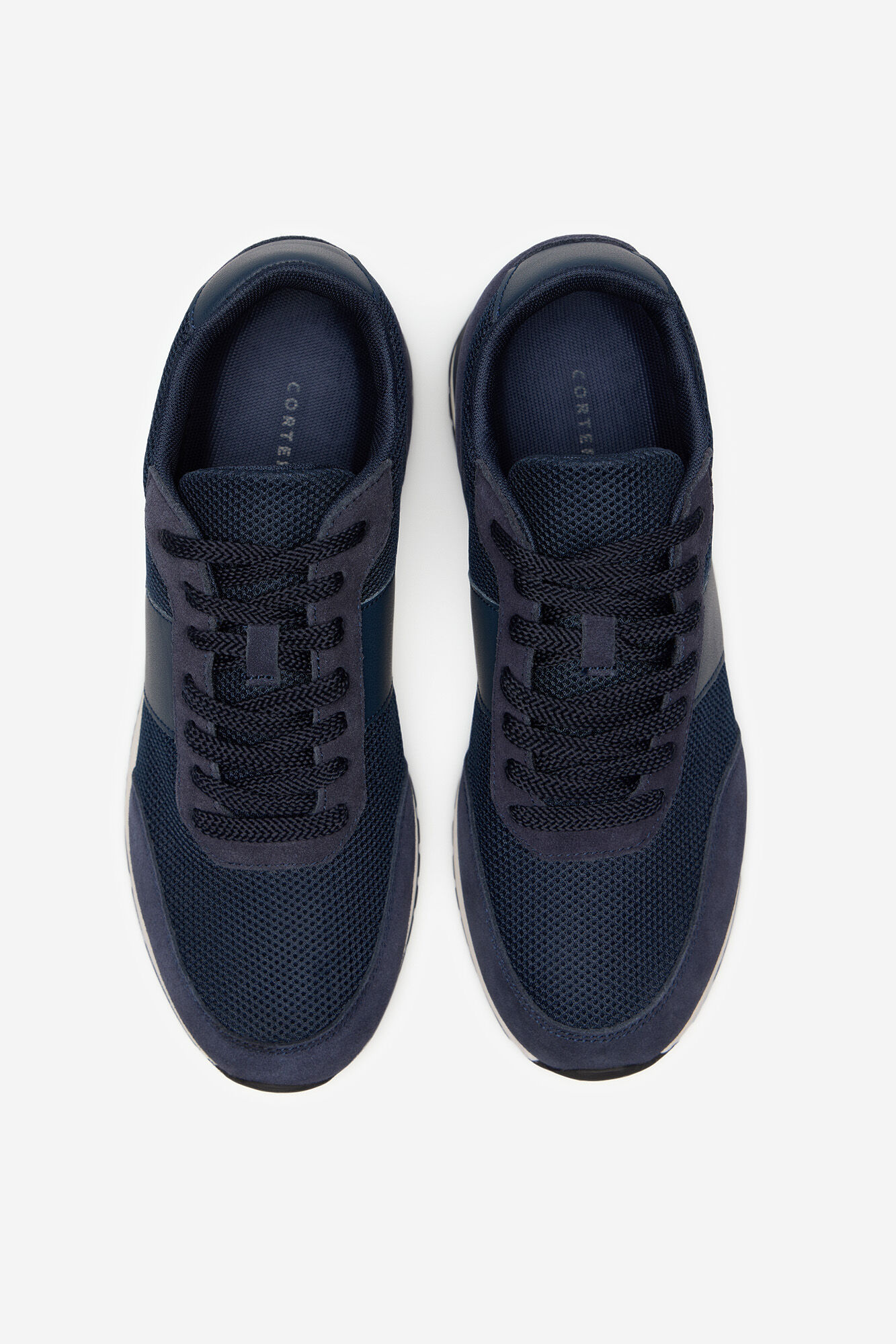 Cortefiel Zapatilla piel y textil