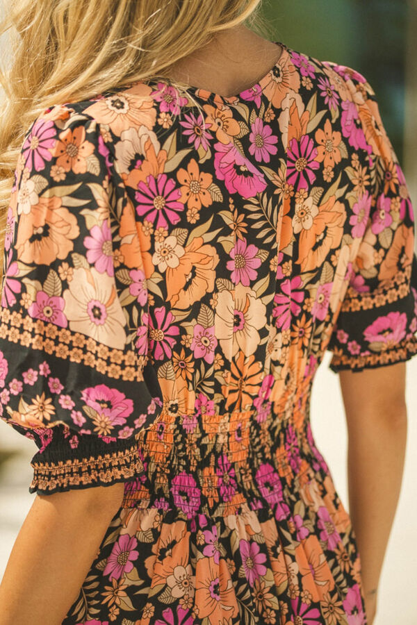 Jaase Vestido en nido de abeja Multicolor
