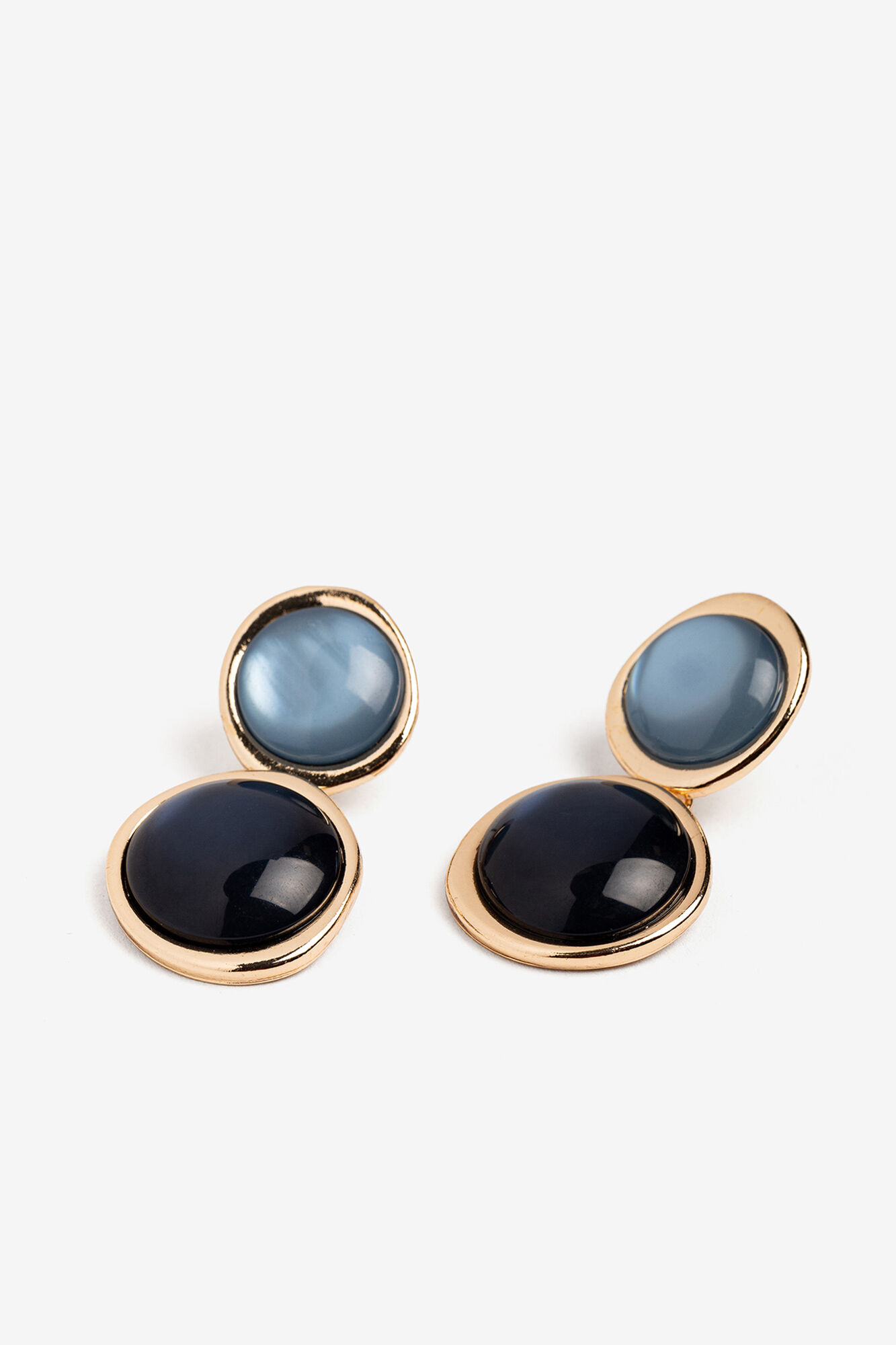 Vilanova Pendientes Bicolor con Colgante Circular