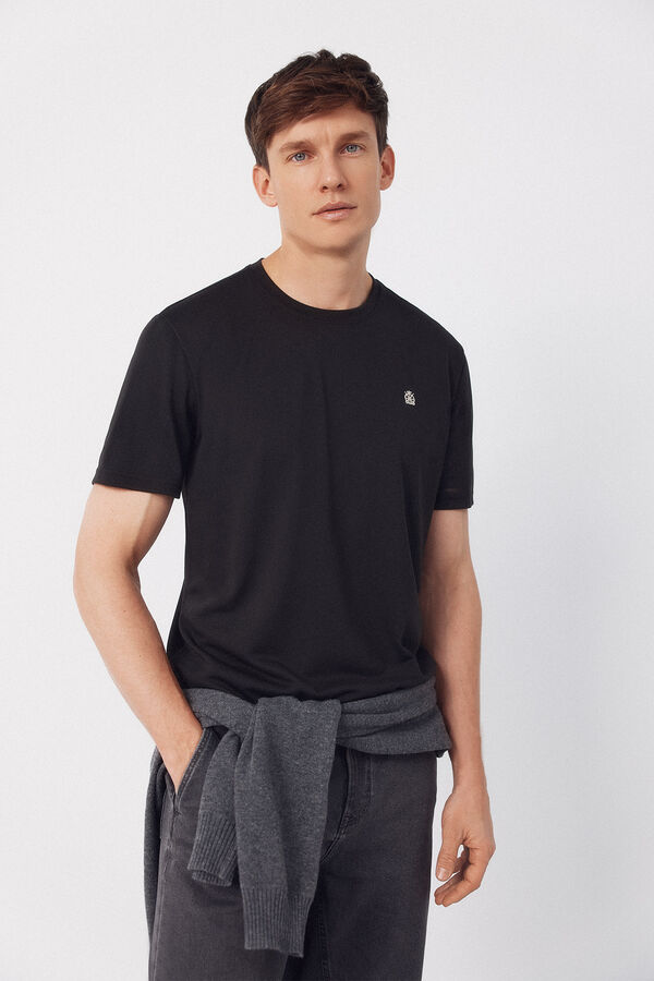 Cortefiel Camiseta coolmax&reg; Negro