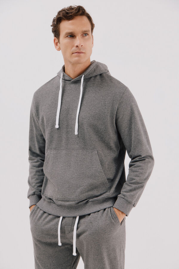 Cortefiel Set de pijama punto polar Gris oscuro