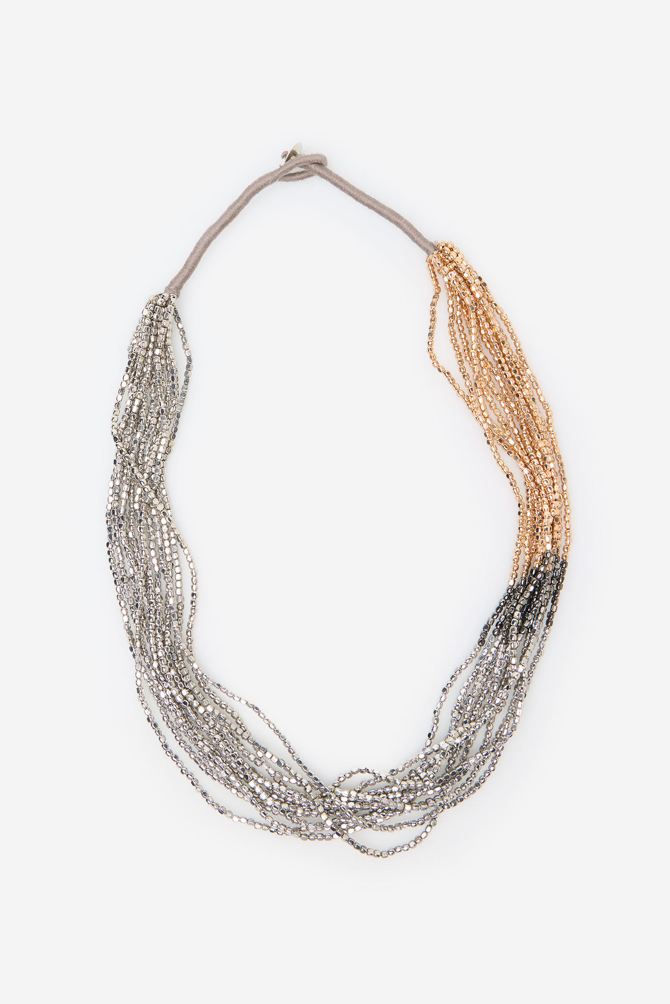 Cortefiel Collar abalorios tricolor