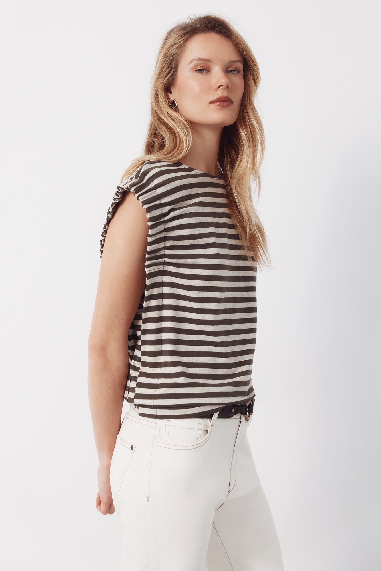 Cortefiel Camiseta frunce sisa