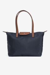 Vilanova Combined Nylon Shopper Bag Navy