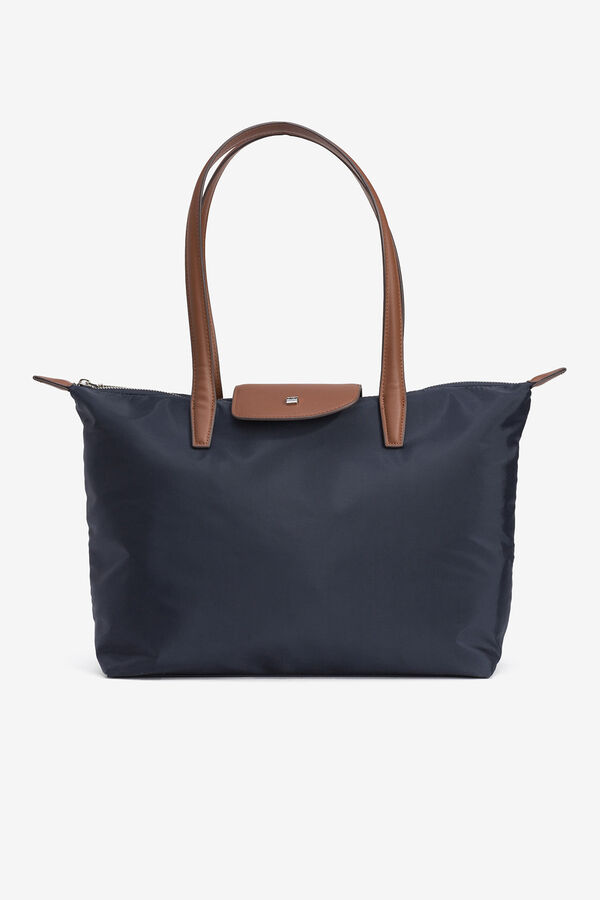 Vilanova Combined Nylon Shopper Bag Navy