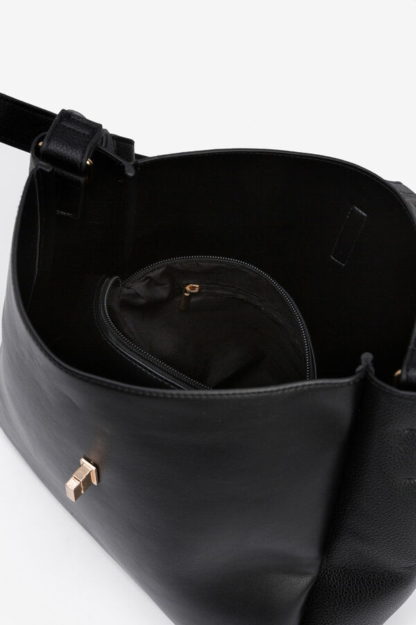 Vilanova Mala de ombro de couro sint&eacute;tico Preto