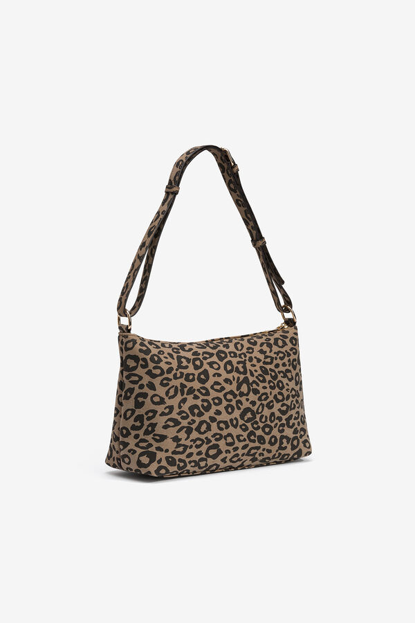 Vilanova Bolso efecto ante estampado Marr&oacute;n