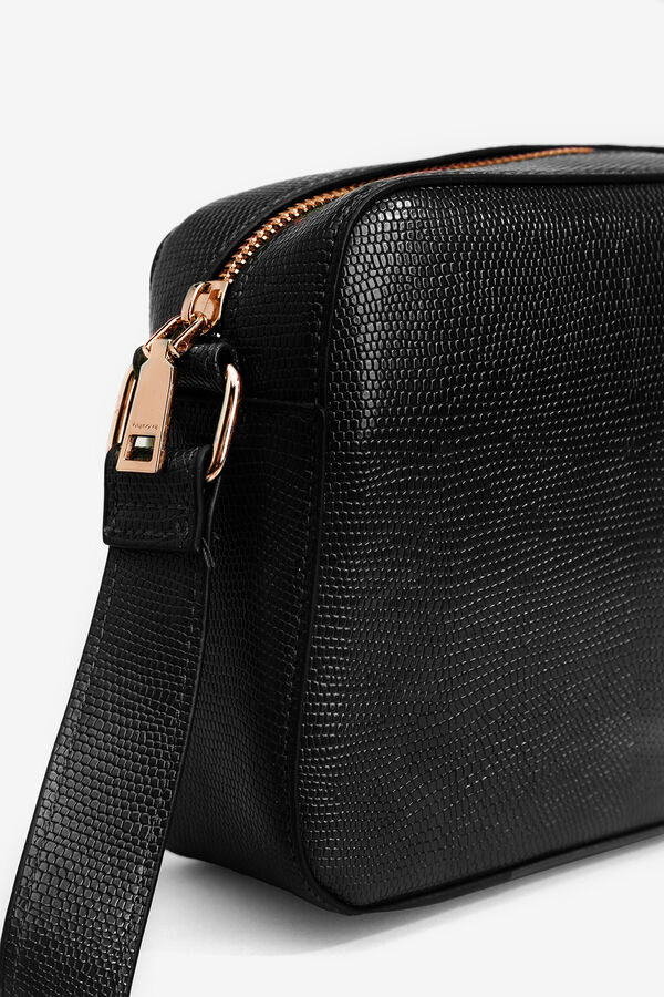 Vilanova Bolso Bandolera Efecto Serpiente Black