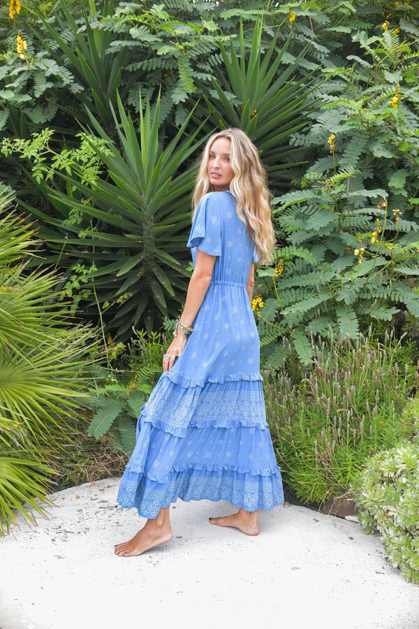 Jaase Vestido largo fluido Blue
