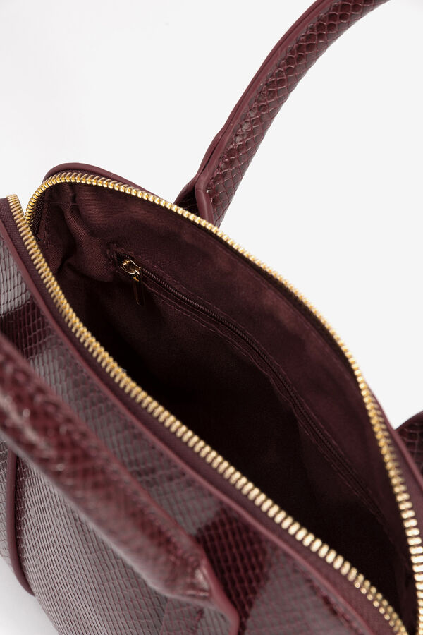 Vilanova Bolso Bandolera Efecto Serpiente Rojo