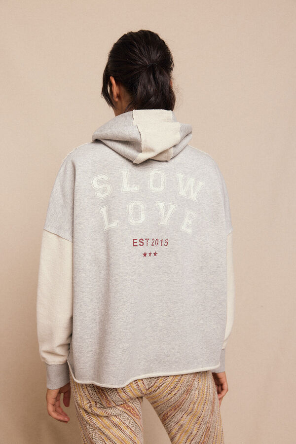 Slowlove Sudadera capucha slowlove Gris oscuro