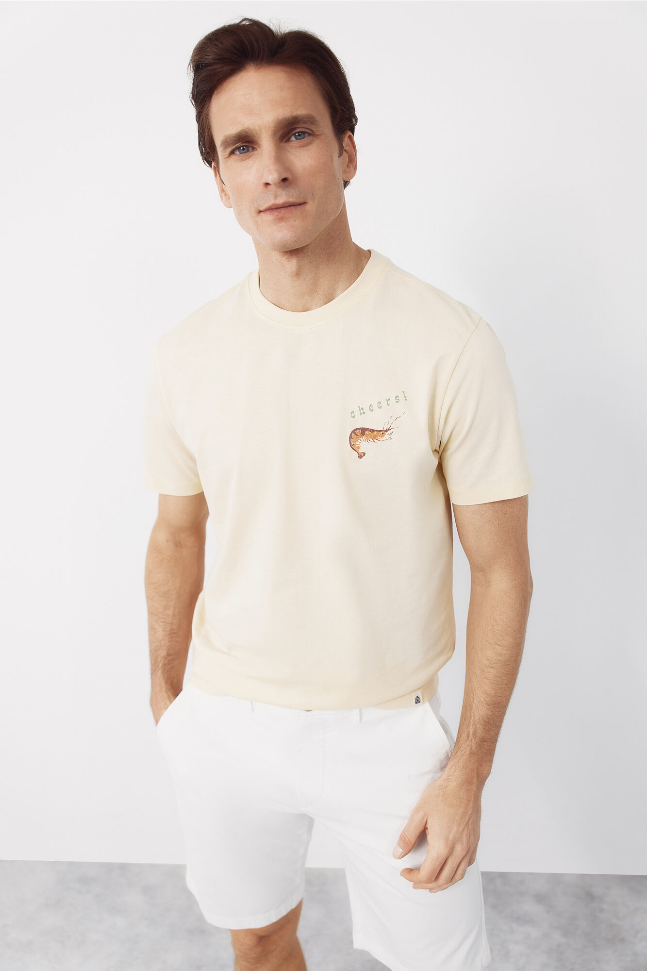 Cortefiel Camiseta gr&aacute;fica shrimp