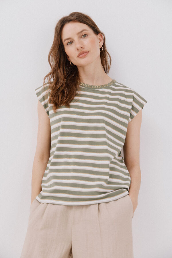 Cortefiel V-neck t-shirt Green