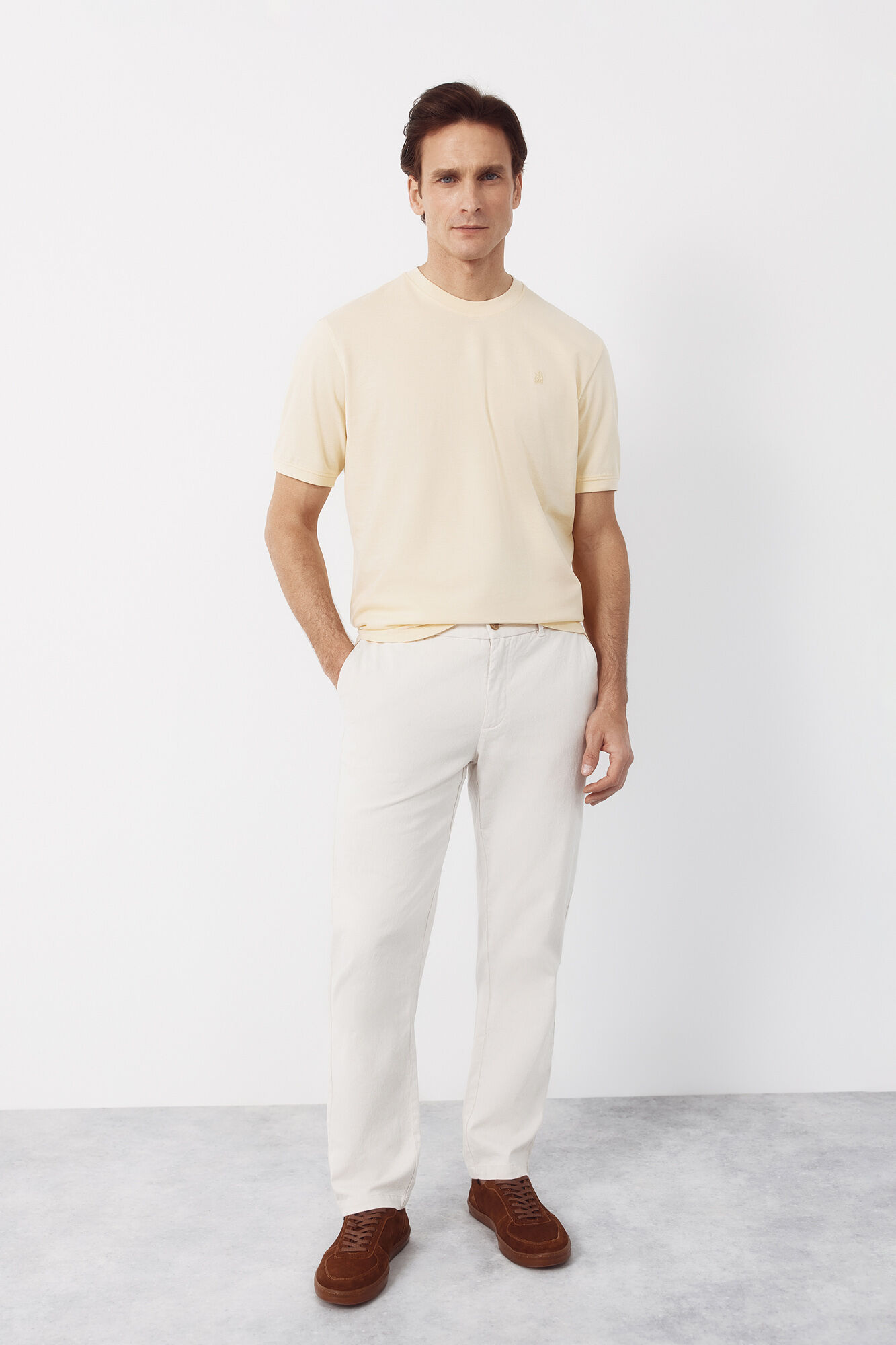 Cortefiel T-shirt b&aacute;sica em piqu&eacute;