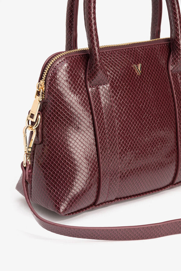 Vilanova Bolso Bandolera Efecto Serpiente Rojo