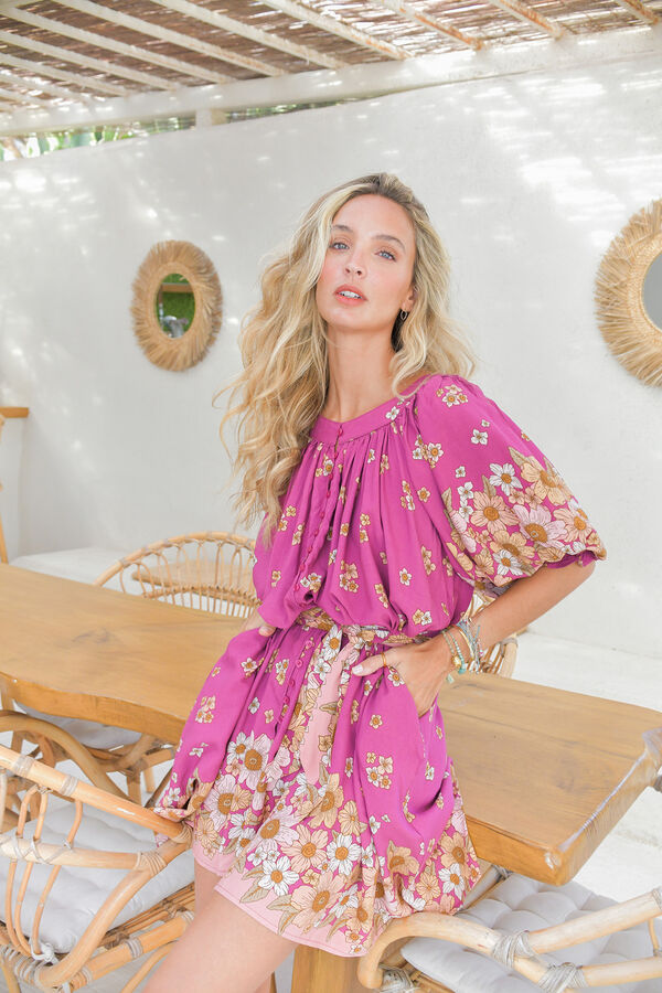 Jaase Vestido corto fluido Rosa