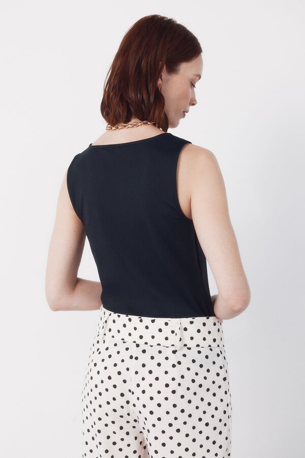 Cortefiel Top b&aacute;sico tirantes Black