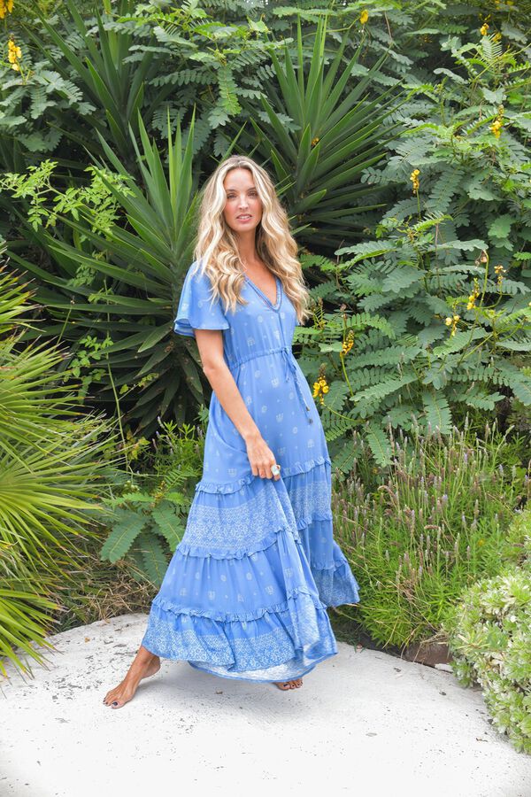 Jaase Vestido largo fluido Blue