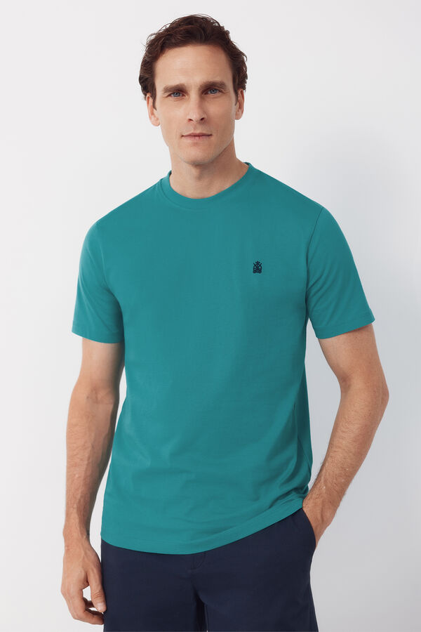 Cortefiel T-shirt b&aacute;sica Verde