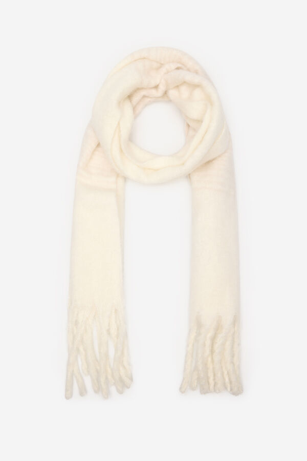 Cortefiel Bufanda cruesa lineas Marfil