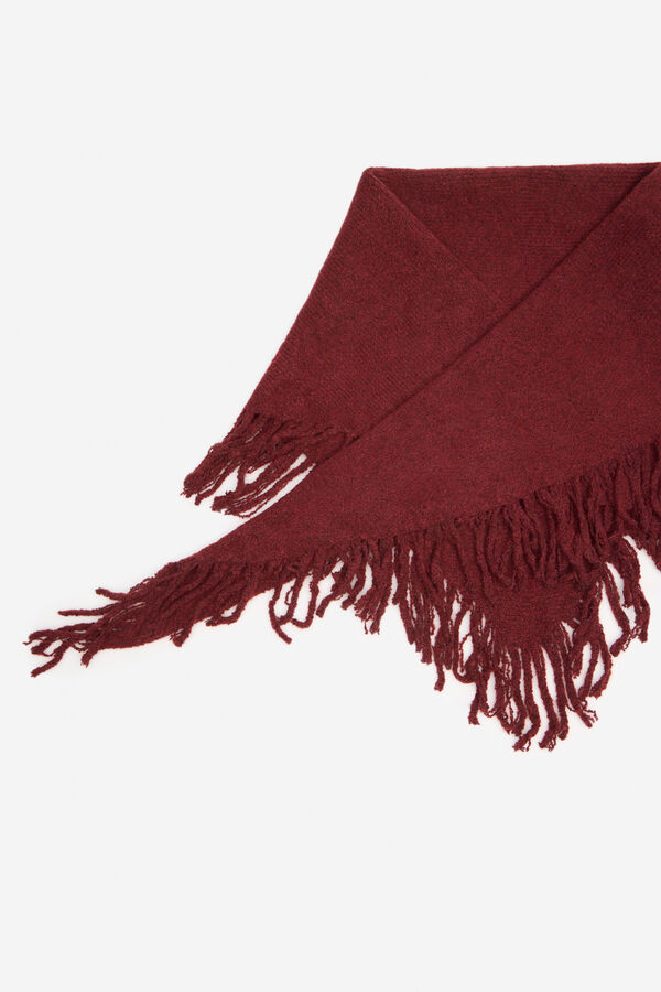 Cortefiel Poncho flecos Garnet