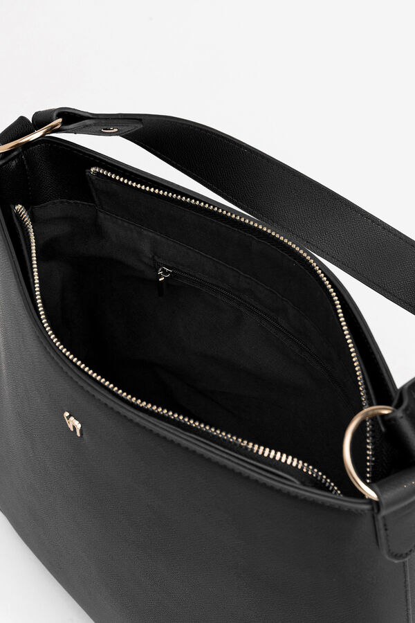 Vilanova Faux leather shoulder bag Black