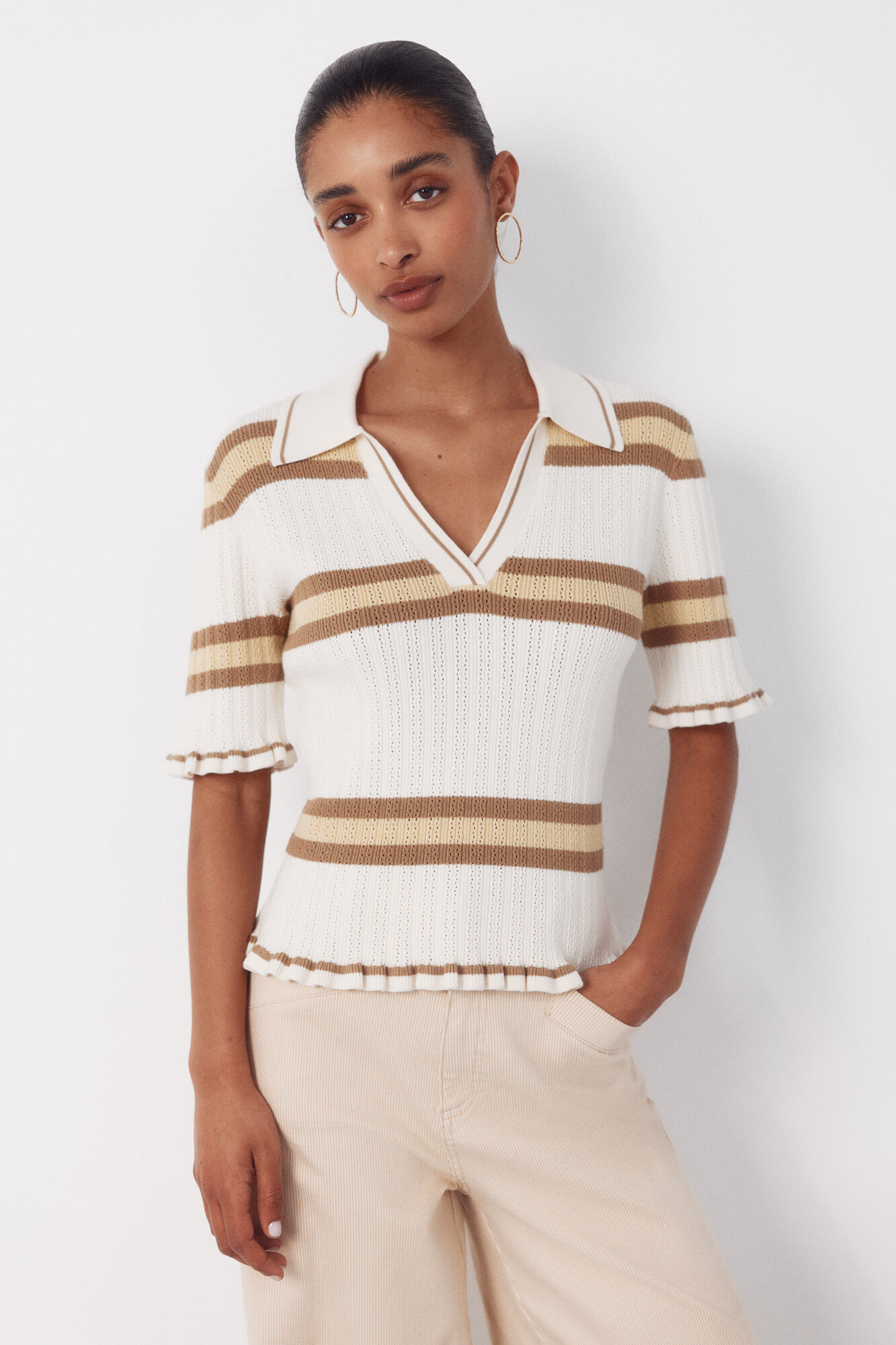 Cortefiel Camisola polo &agrave;s riscas