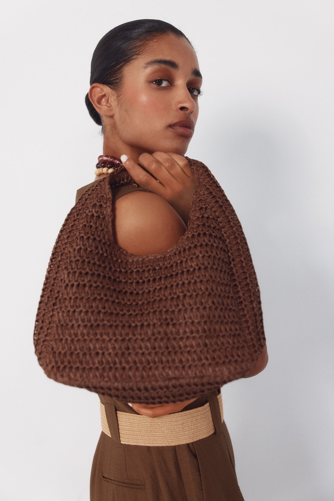 Cortefiel Bolso hobo trenzado