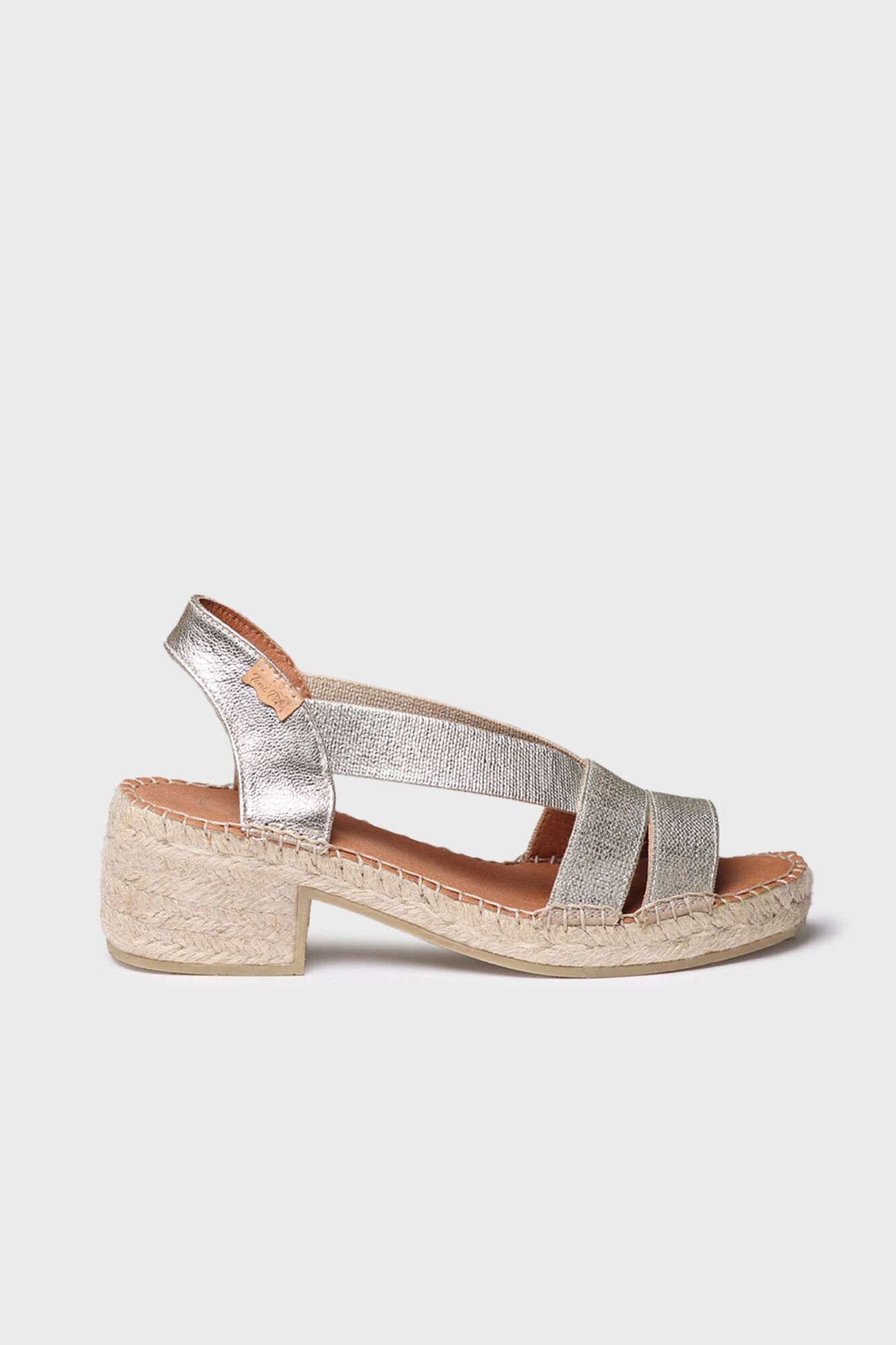 Toni Pons Sandalia tac&oacute;n de piel con el&aacute;sticos