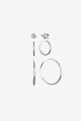 Vilanova Pack de tres pares de pendientes Gris