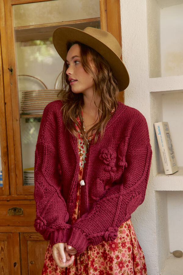 Jaase Cárdigan de punto Vino