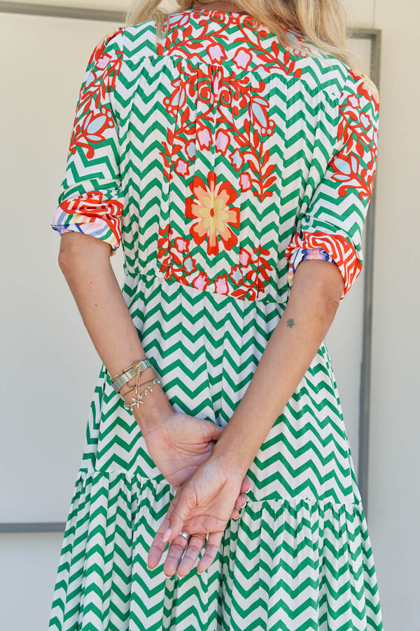 Jaase Vestido largo estampado Tessa Caqui