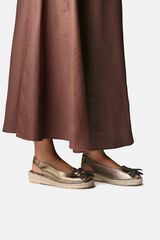 Toni Pons Alpargata peep toe en piel brillante Gris