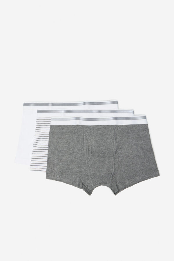 Cortefiel Pack 3 boxer punto Gris