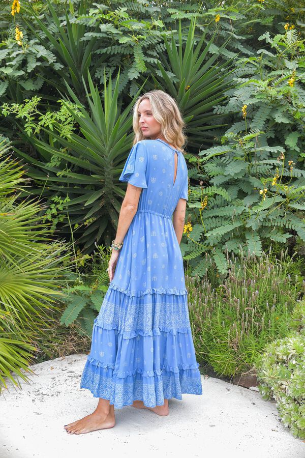 Jaase Vestido largo fluido Blue