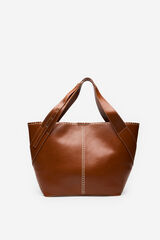 Cortefiel Cesta com costura Castanho