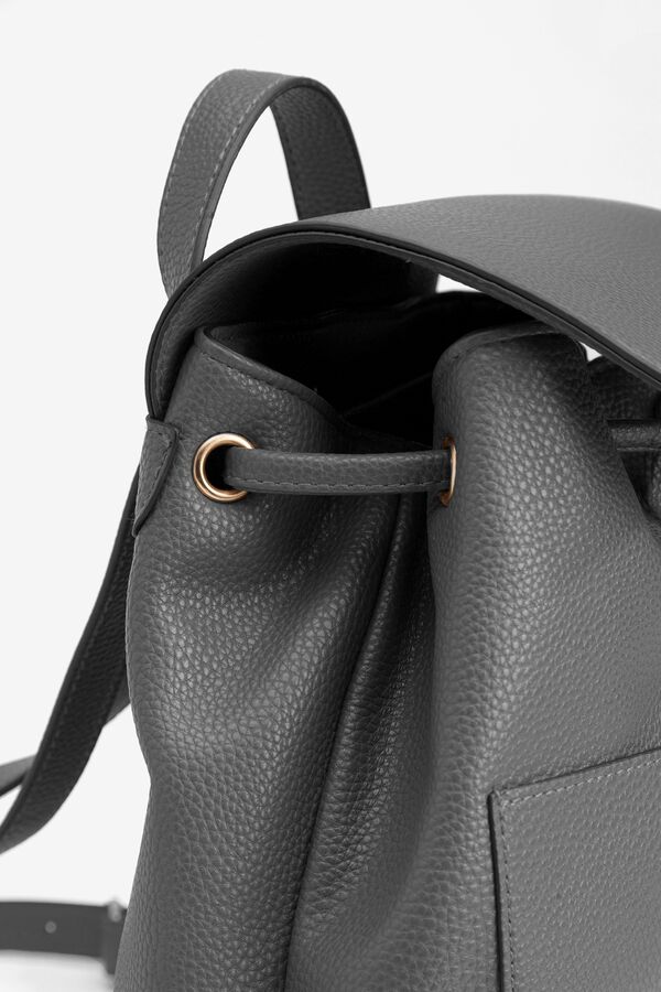 Vilanova Mochila Bucket Efecto Piel Negro