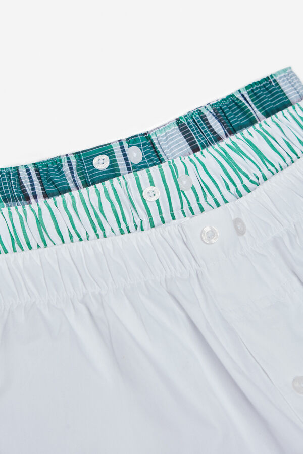 Cortefiel Pack 3 boxer tela Verde oscuro